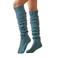 thumbnail image 3 of Opperiaya Female Knitted Stocking Solid Color Knee-High Socks Long Tube Socks, 3 of 9