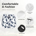 thumbnail image 6 of Lsque Navy Blue Anchors Printed Women's Running Shorts with Liner Pockets,Elastic Quick Dry Workout Athletic Gym Yoga Shorts,Womens High Waist Shorts-XX-Large, 6 of 9