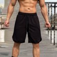 thumbnail image 5 of Men's Shorts Elastic Waist Size 3X Solid Color Nylon Shorts Outdoor Sports Versatile And Casual Five Quarter Pants, 5 of 6
