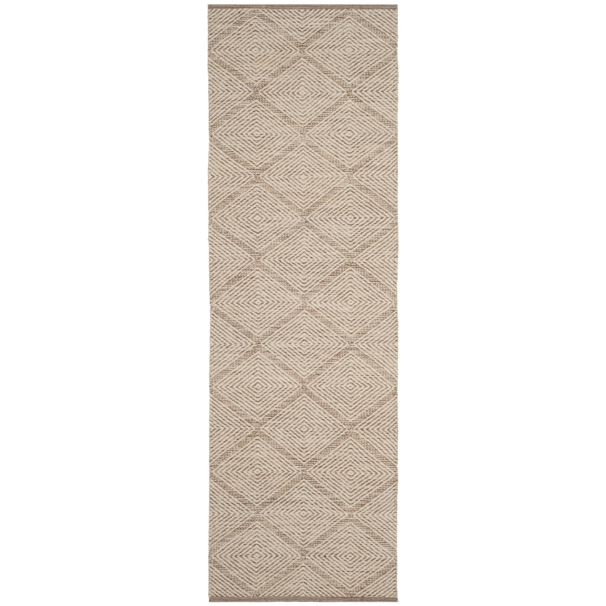SAFAVIEH Montauk Bailey Geometric Diamond Cotton Area Rug, Beige, 5' x 8'