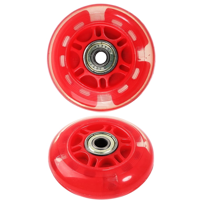 Roller Blade Wheels And Bearings Set 8 Pack 70mm Light Up Inline Skate ...