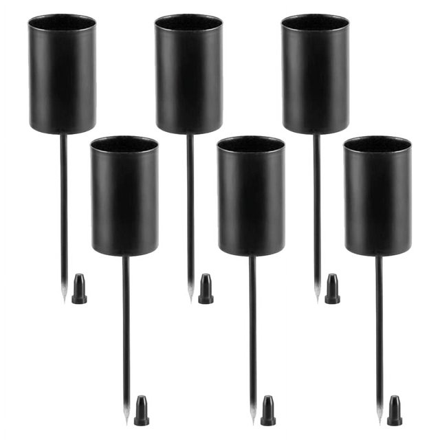 Portavelas, de Adviento, Palillos, de Adviento, Portavelas, Velas CóNicas con , 6 Piezas Negro