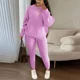 thumbnail image 1 of 2024 Winter Two Piece Sets Women Clothing Autumn Fashion Casual Solid Round Neck Pullover Loose Pit Knitted Sweater Pants Suits, 1 of 5