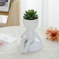 Cute Figure Ceramic Doll Flower Pot Decoration Planter Succulents