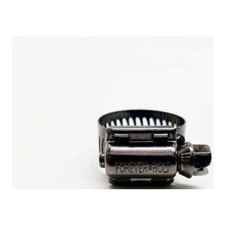 UPC: 0030656003520 | Foreverbolt 4000206 0.43 in. to 25-32 in. SAE 6 Mini Clamp Black Hose Clamp Stainless Steel Band