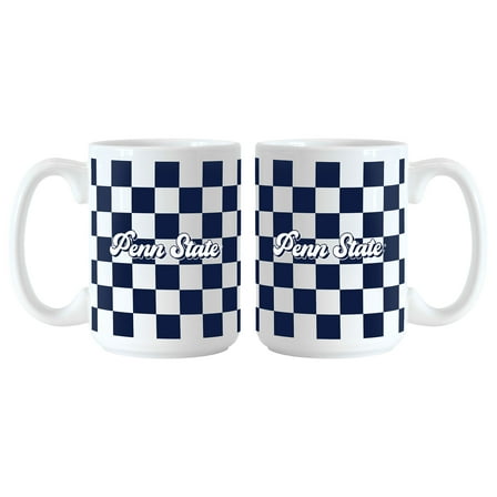 Penn State Nittany Lions 2-Pack 15oz. Checkered Wordmark Mug Set