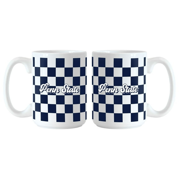 Penn State Nittany Lions 2-Pack 15oz. Checkered Wordmark Mug Set