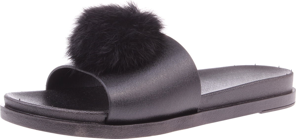 Enimay Womens Slide Sandals Slip on Outdoor Indoor Floral Slippers Black Size 10