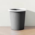 thumbnail image 5 of Goowood Sleek Ribbed Trash Can Compact Round Wastebasket for Bathroom Kitchen Office Bedroom Durable Plastic Garbage Bin Modern Dorm Decor, 5 of 9