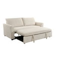 thumbnail image 3 of 3 in 1 Convertible Sleeper Sofa Bed, 78 Inch Loveseat Futon Sofa Couch, Lounge Sofa with Backrest for Living Room, Beige, 3 of 8