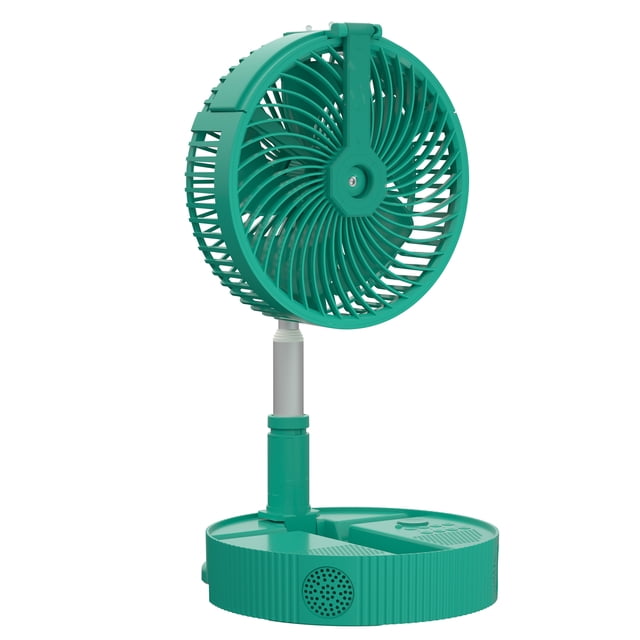 Ventilador de piso plegable 8 en 1 con luz nocturna y pulverizador