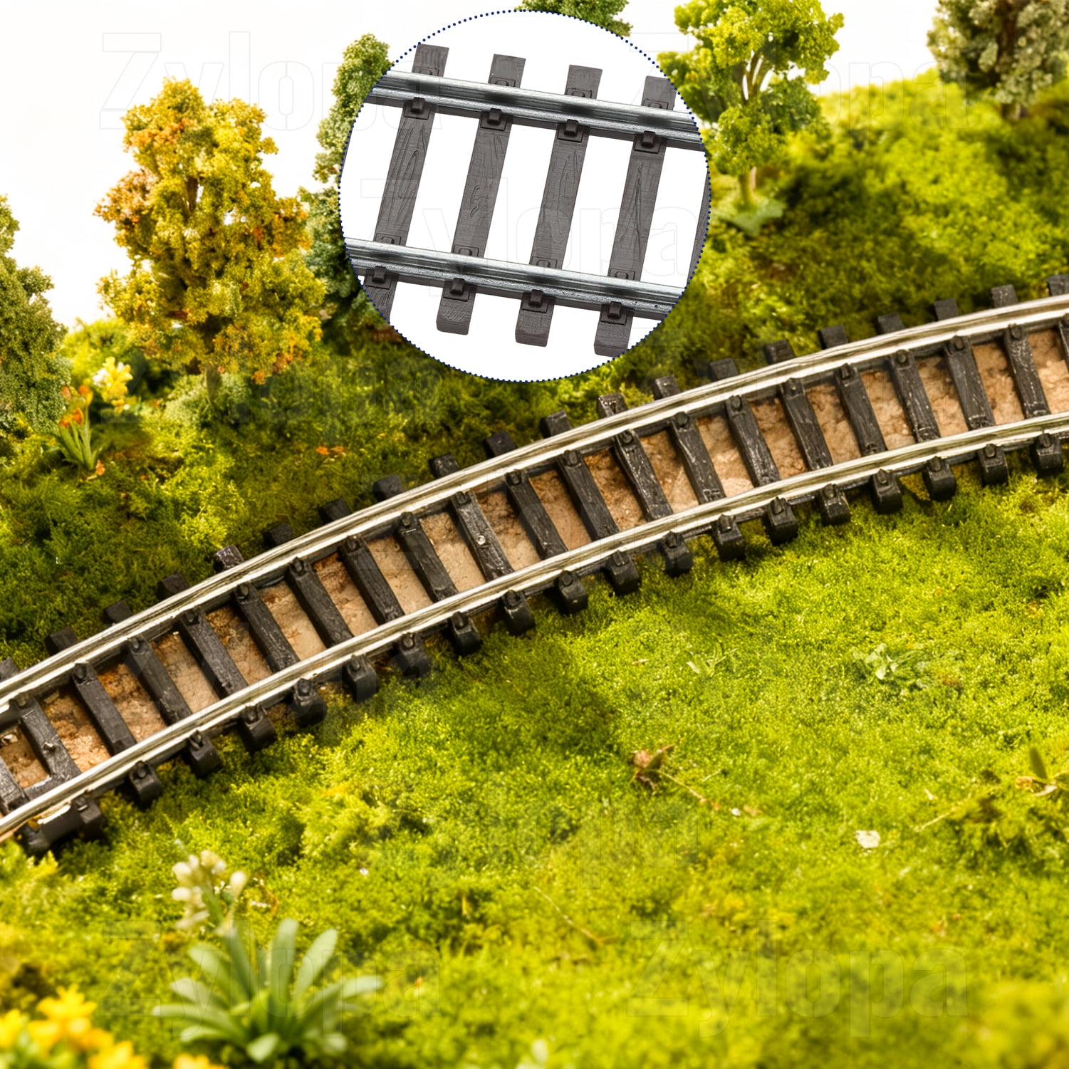 Premium Nickel Silver Track, Exceptional Conductivity Crafted from rust-resistant nickel silver alloy, ensuring high conductivity for smooth train operation. Slim design enhances realism while reduci