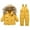 Yellow, variant on Odeerbi Boys Girls Winter Coat Baby Thickened Down Jacket Strap Pants Two-piece Suit