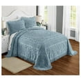 thumbnail image 2 of Emily Floral Chenille Bedspread, Soft Cotton Comforter, California King Size Quilt in Blue - Luxury Hotel Bedding, California King Bedspread (Blue, California King), 2 of 2
