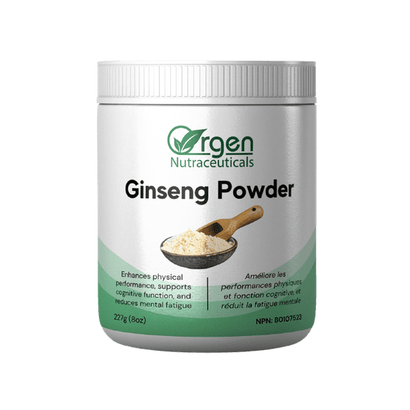 Orgen Nutraceuticals Ginseng Powder, Enhances Physical Performance, Supports Cognitive Function and Reduces Mental Fatigue, 8 Oz