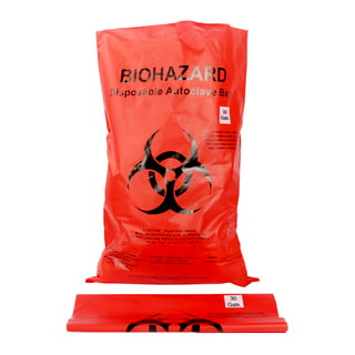 44 Gallon Red Medical Waste Trash Bags - 1.3 Mil