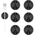 thumbnail image 1 of Cable Clips, 6 Pcs Black Cable Holder Cord Organizer Wire Clips for Organizing Desk Nightstand Car Phone Charger,3 Pack, 1 of 5
