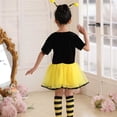 thumbnail image 6 of BOOMNY Toddler Girls Bee Dress Up Funny Stage Performance Outfits for Girl Long Sleeve Mesh Tulle Dress Wings Hairband Cozy Kids Clothing, 6 of 8