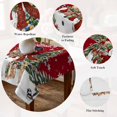 thumbnail image 5 of Red Christmas Snowman Table Cloth Waterproof Tablecloths, Xmas Tree Snowflake Botanical Tablecloth Dining Table Cover for Kitchen Party Tabletop Outdoor, Rectangle Tablecloth 60x84 Inch, 5 of 9