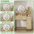 thumbnail image 5 of Furtivusia Makeup Vanity Desk with Mirror and Lights, Makeup Table with Charging Station and Drawer, Modern Vanity Table for Bedroom, Wood Color, 5 of 10