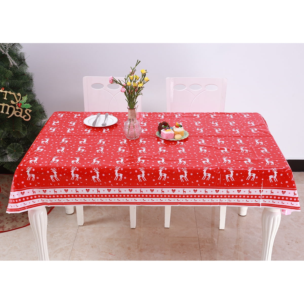 rectangular christmas tablecloth