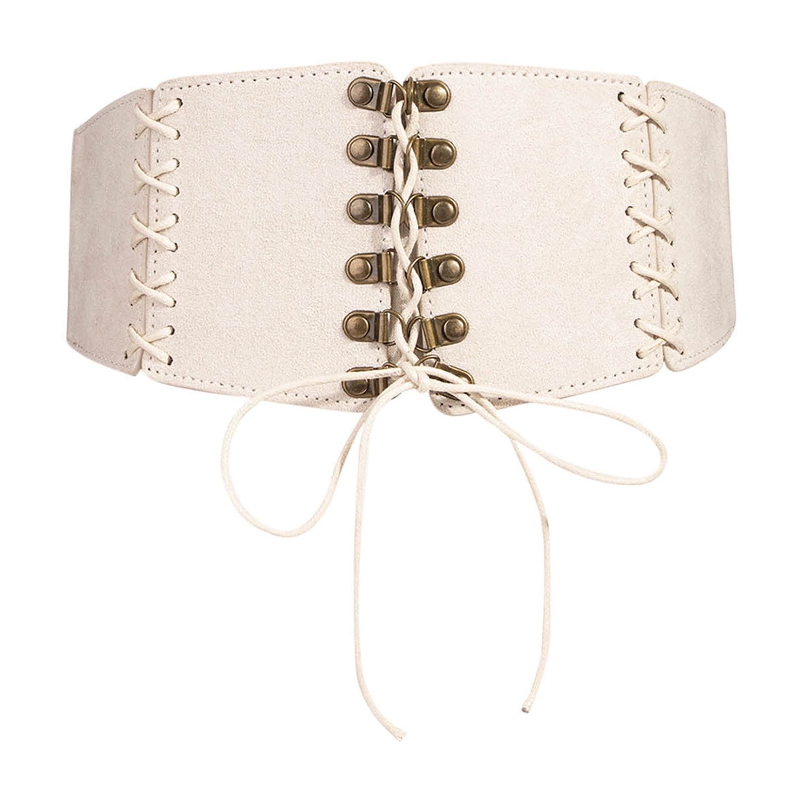 3699 Lace Up Corset Belts Bustier Sheer Mesh Tie Cinch Belt Wide Underbust Women  main image 3