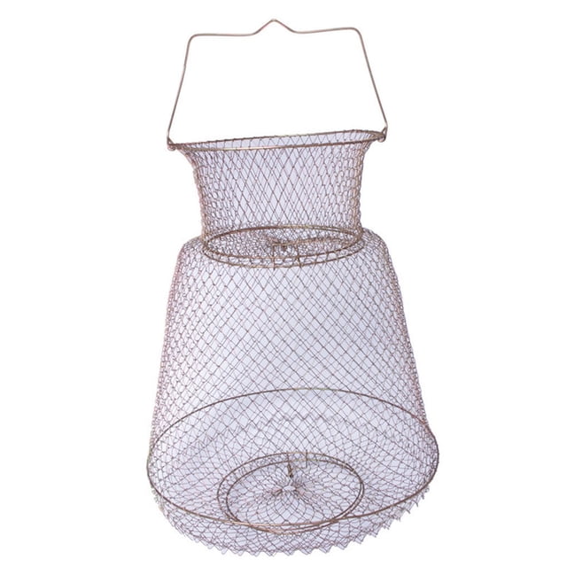 Filet de Homard Filet de Pêche Crevette Cage Fil de Pêche Filet Pliant Filet Fil Métallique Pliable Panier à Crevettes