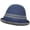Blue, variant on CoCopeaunts Women's Bucket Hat Double Stripe Wool Fisherman Hat Fashion Versatile Outdoor Fashion Roll-up Brim Warm Winter Hat