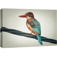 thumbnail image 3 of PixonSign Canvas Print Wall Art Red and Teal Kingfisher Bird Birds Wildlife Photography Realism Contemporary Relax/Calm Multicolor Ultra for Living Room, Bedroom, Office - 16"x24", 3 of 5