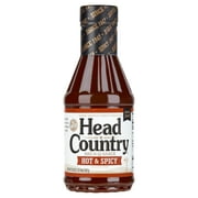 Head Country Bar-B-Q Hot and Spicy Sauce, Gluten Free, 20 Ounce, 1 Pack