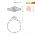 thumbnail image 5 of ANGARA Natural Diamond Ring with Accented Split Shank in 14K White Gold for Women (Size-3.7mm| Color-I-J| Clarity-I1-I2) | April Birthstone, Anniversary, Jewelry Gift for Women | Natural Diamond Ring, 5 of 9