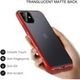thumbnail image 3 of Entronix Shockproof Matte Case Designed for iPhone 11 Pro with Soft TPU Bumper, Slim Case Red, 3 of 4