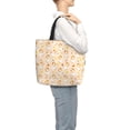 thumbnail image 4 of Rocae Cute Duck And Flower for Features A Uniquely Designed,Large-capacity,Reusable Shoulder Zip Tote Shopping Bag for Vacations and Shopping, 4 of 6
