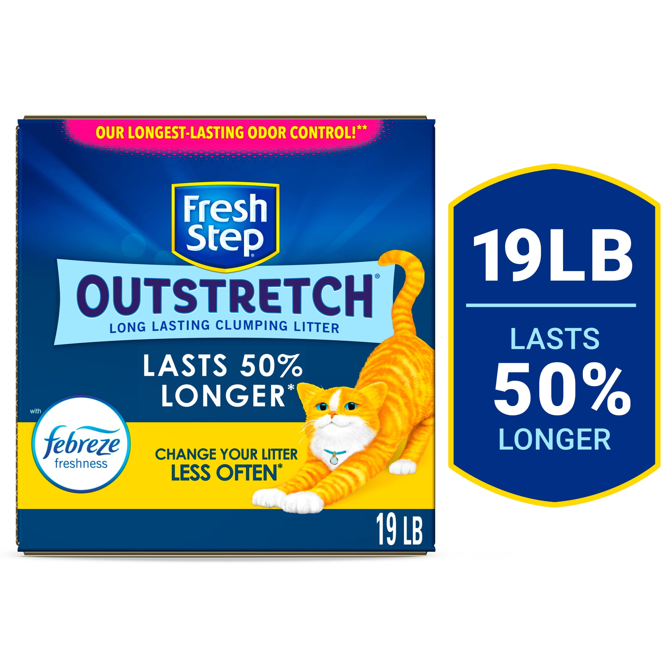 Fresh Step Clean Paws Multi Cat Scented Clumping Litter with the Power of Febreze 22.5 lbs Walmart