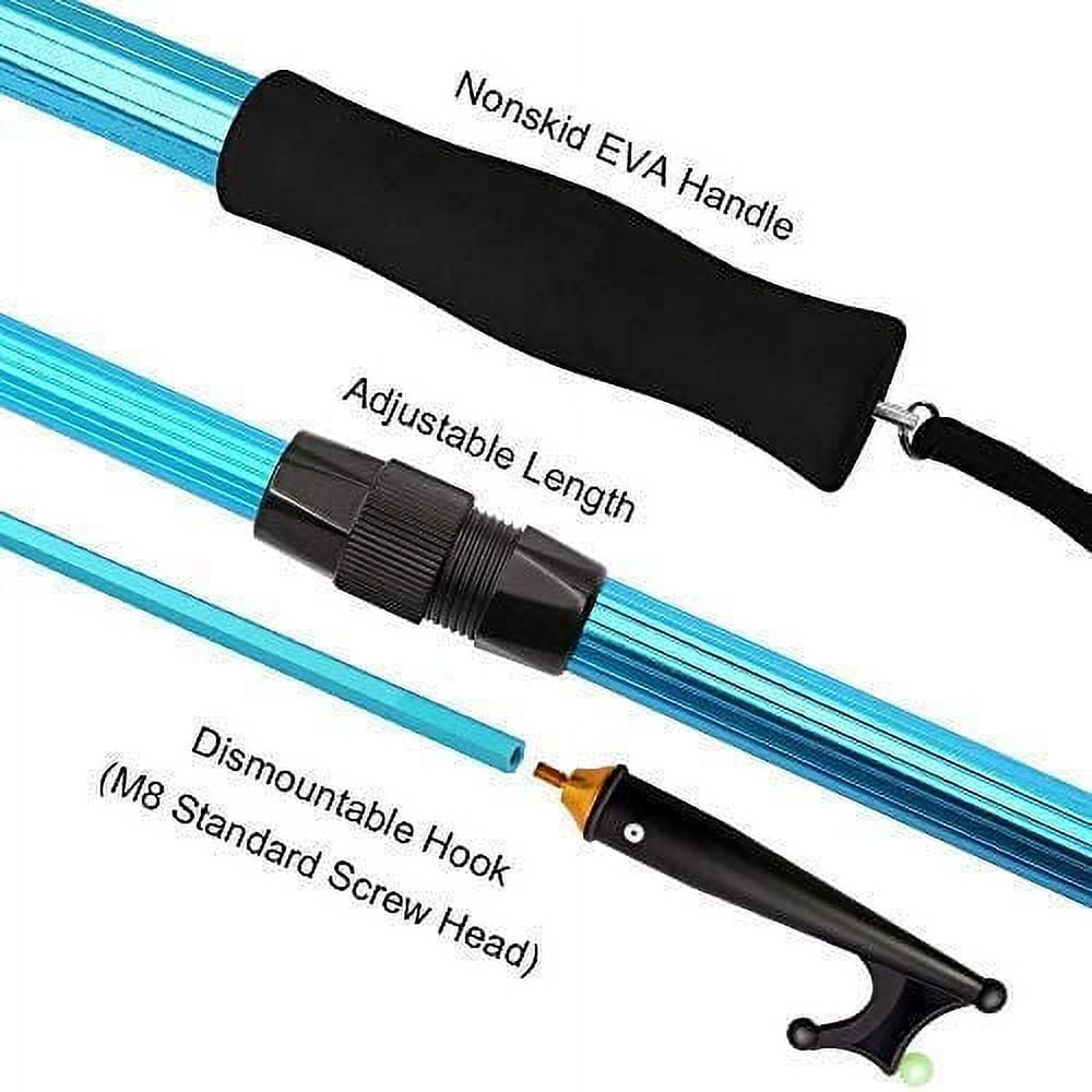 SANLIKE Telescopic Boat Hook,Docking Telescopic  Pole,Floating,Durable,Rust-Resistant with Luminous Bead Boat Hooks Boating  Accessories Non-Slip Push