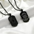 thumbnail image 5 of APSVO First Communion Gift Black Dog Tag Cross Necklace Stainless Steel Dog Tag Pendant Chain Military Army Religious Christian Catholic Jewelry Gift, 5 of 7