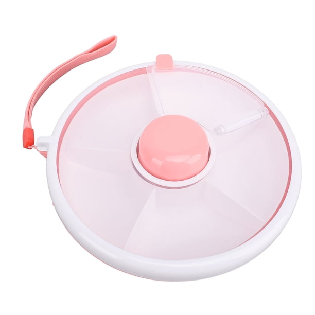 Dispensador De 5 Compartimentos Con Tapa De Recipiente Giratorio Para Refrigerios