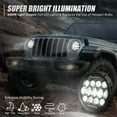 thumbnail image 2 of NUVISION LIGHTING NVL-HL-003 Nuvision For 1997 to 2018 Jeep Wrangler/Wrangler JK TJ LJ CJ 2Pcs 7 inches LED DRL Bug Eye Projector Black Housing Headlights 14, 2 of 6