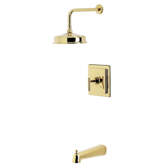 Kingston Brass KB5892CML Manhattan Single-Handle Pressure Balanced Tub and Shower Faucet, Polished Brass