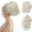 White, variant on Claw Clip Short Ponytail Hair Extensions DIY Bendable Metals Messy Bun Hair Piece for Wonen Straight Synthetic Hairpieces Platinum Blonde