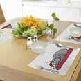 thumbnail image 4 of Ambesonne Christmas Place Mats Set of 4, Cat with Santa Hat, Standard Size, White Red Grey, 4 of 6