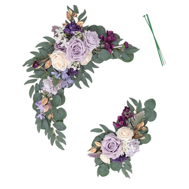 Artificial Flower Swag Set of 2 for Wedding Welcome Sign Floral Decoration