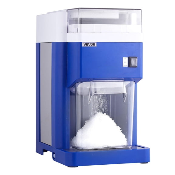 Commercial Ice Shaver Machine 1.91QT 1.8L Large Electric Snow Cone Maker 300W Motor Stainless Steel Blades Fine Fluffy Shaved Ice for Home Party Restaurant Dessert Shop Blue
