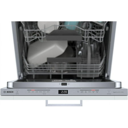 Bosch - 800 Series 24” Top Control Smart Built-In Stainless Steel Tub Dishwasher with Flexible 3rd Rack - Custom Panel Ready