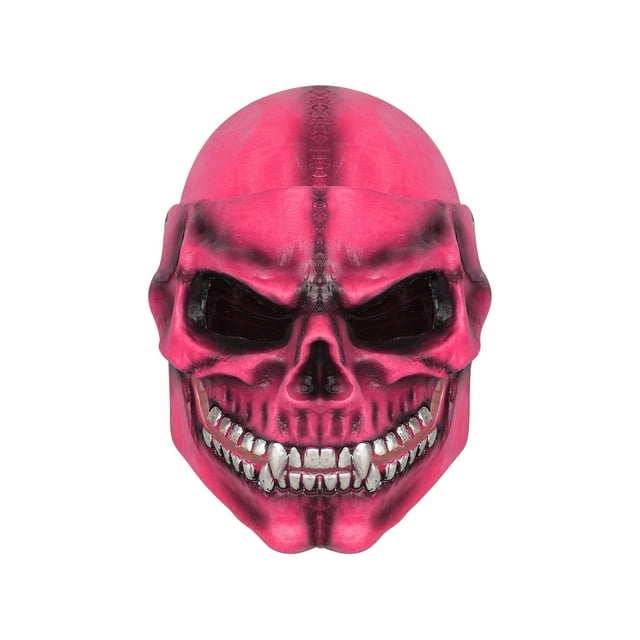 Pink Halloween Skull Helmet Mask Full Head Coverage Costume Mask For Party Cosplay Outdoor Sports Motorcycle Skiing Hunting Protective Face Cover Pink Tone 252G