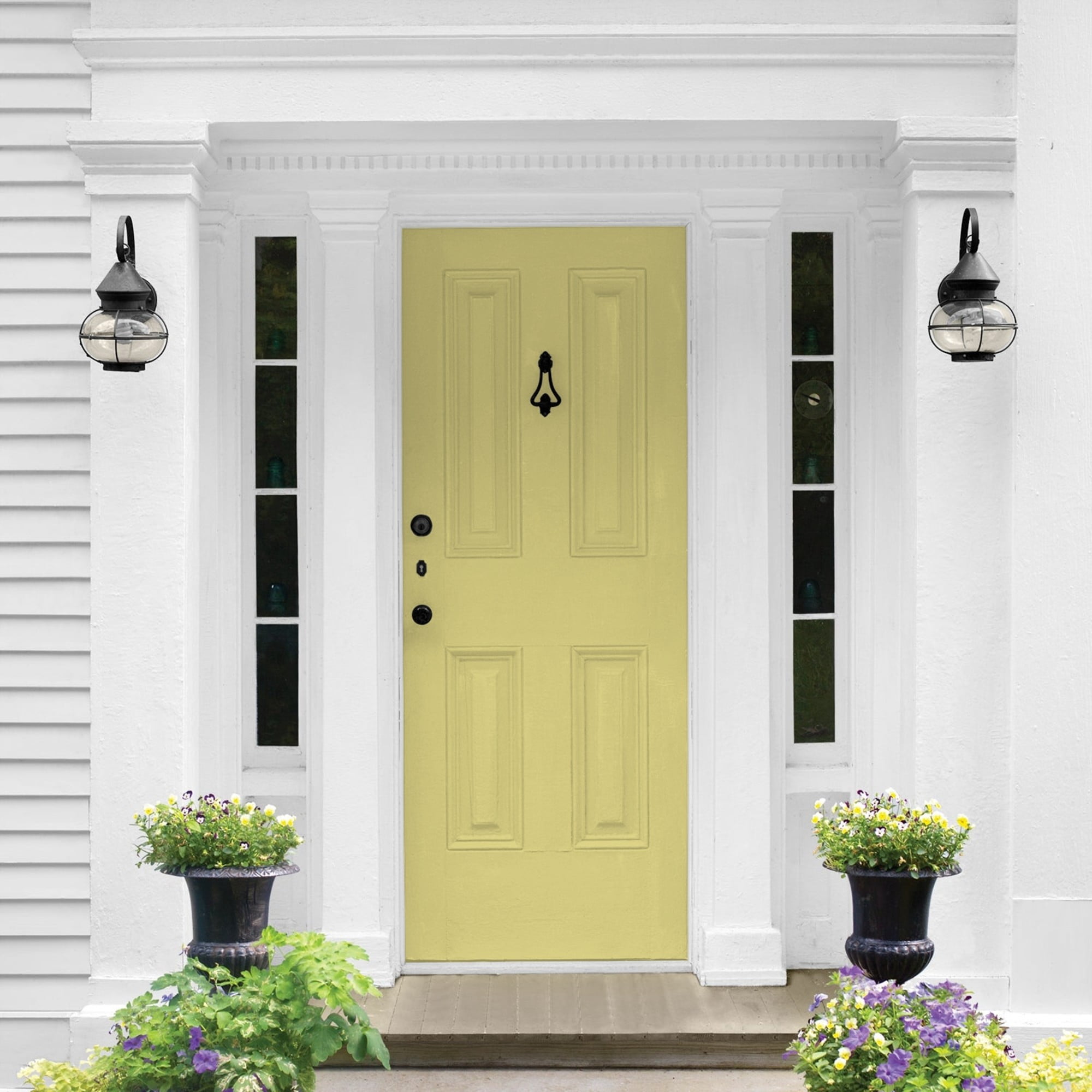 Glidden One Coat Serene Scene / Green Semi-Gloss Exterior Paint with Primer, 1 Gallon