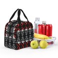 thumbnail image 3 of Kdxio Skull santa hat Print Insulated Lunch Bag,Reusable Tote Lunch Box for Women Men,Leakproof Cooler Lunch Bags for Work Office Travel Picnic, 3 of 6
