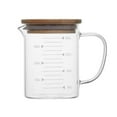 thumbnail image 1 of Abbracc High Borosilicate Glass Measuring Cup Freezer Safe Transparent with Lid Handgrip 350ml, 1 of 8