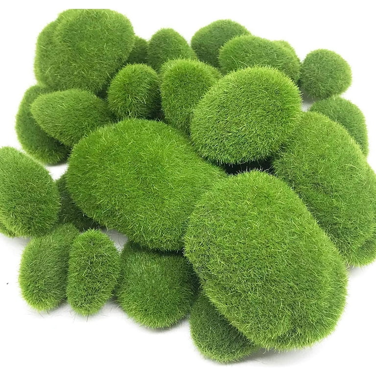 Artificial Moss Rocks Decorative, 30 Pcs 3 Size Green Moss Balls For Flower  Arrangements, Fairy Gardens, Terrariums And Crafts 