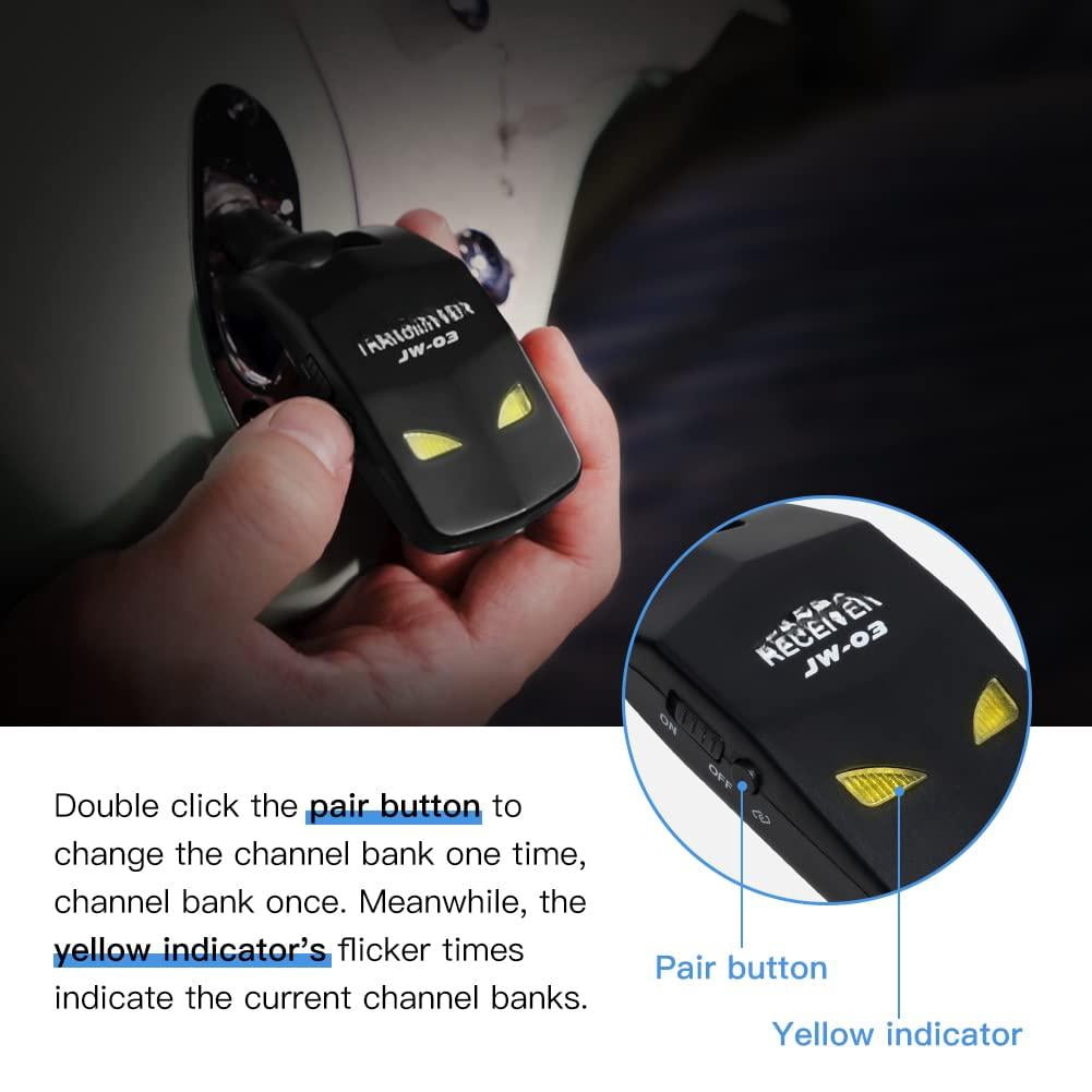 2.4ghz Wireless Guitar System 4 Channels Rechargeable Audio Transmitter Receiver For Bass Electric Instruments (jw-03)